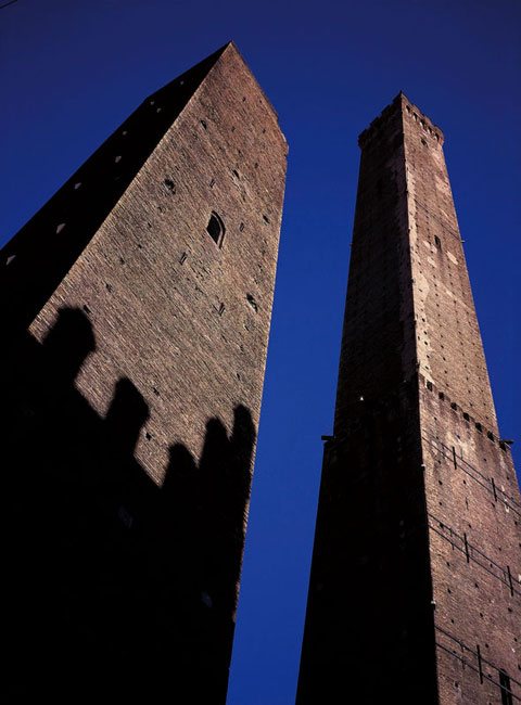 Bologna, the university, the arcades and towers